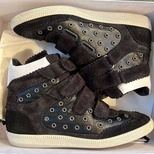 Isabel Marant Bilsy Eyelet Studded High Top Sneaker